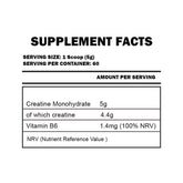 Supplement facts panel Kevin Levrone Gold Creatine 5g per serving